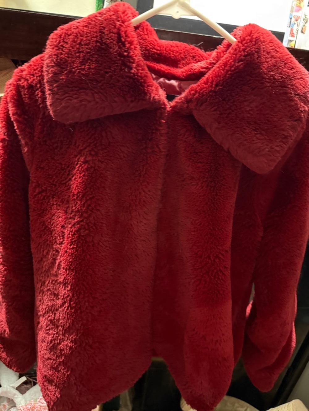 Timing Red Teddy Coat Jacket